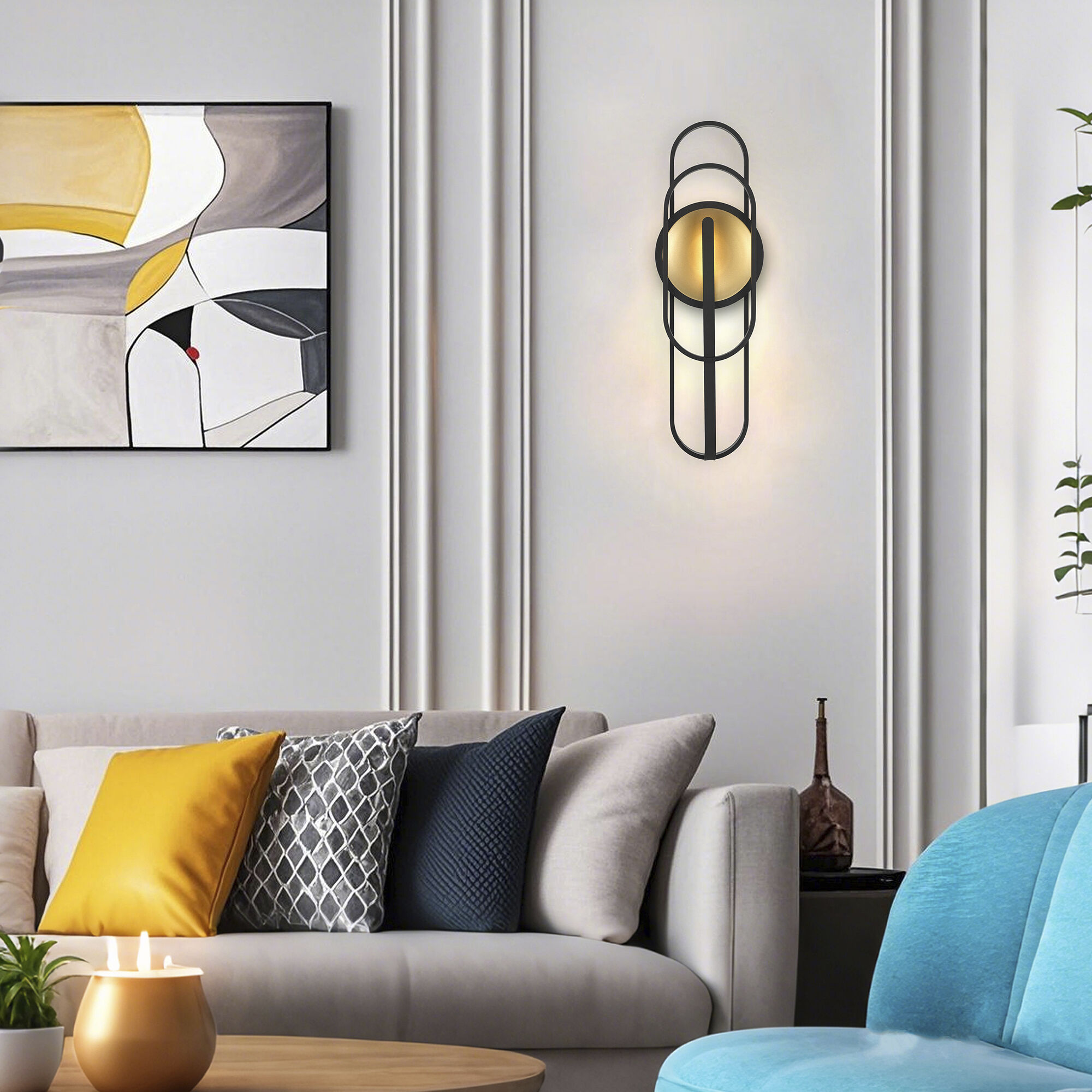 Raymond LED 30 inch Sand Black Outdoor Wall Sconce